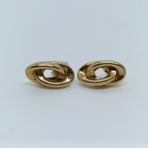 171 - A pair of yellow metal stud earrings  Provenance: From a large single owner collection of jewellery ... 