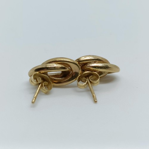 171 - A pair of yellow metal stud earrings  Provenance: From a large single owner collection of jewellery ... 