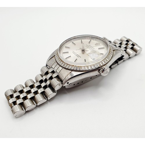 463 - A gentleman's stainless steel Rolex Oyster Perpetual Datejust, with Rolex bag and paperwork
Provenan... 