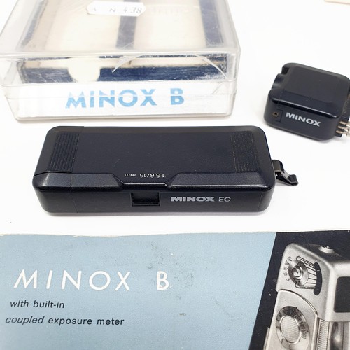 6 - A Minox B spy camera, with part of the original box and a manual