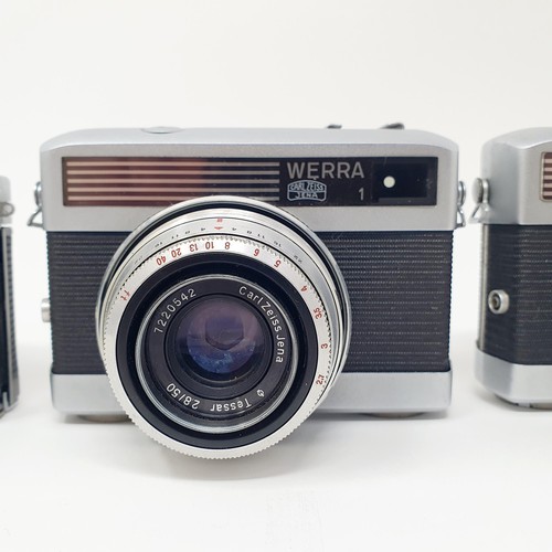 7 - An Olympus Trip 35 camera, a Carl Zeiss Werra 1 camera, a Werra 3 camera, an underwater camera, and ... 