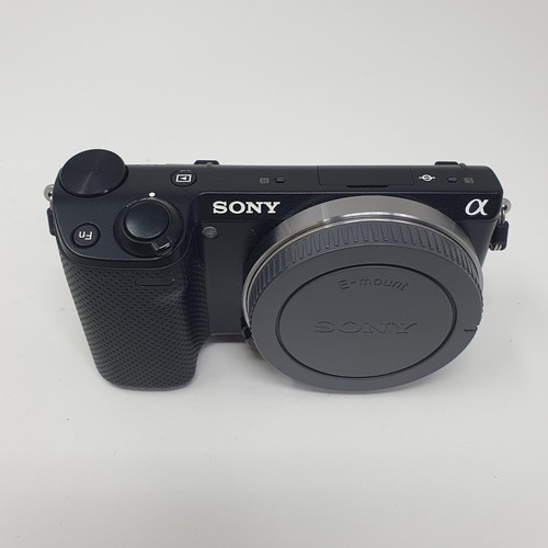 24 - A Sony Alpha NEX 7 camera, an Alpha NEX 5R camera, and an Alpha NEX 5 camera, with a carry case, and... 