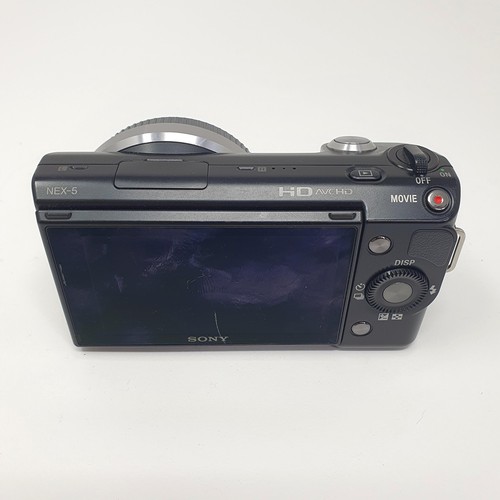 24 - A Sony Alpha NEX 7 camera, an Alpha NEX 5R camera, and an Alpha NEX 5 camera, with a carry case, and... 