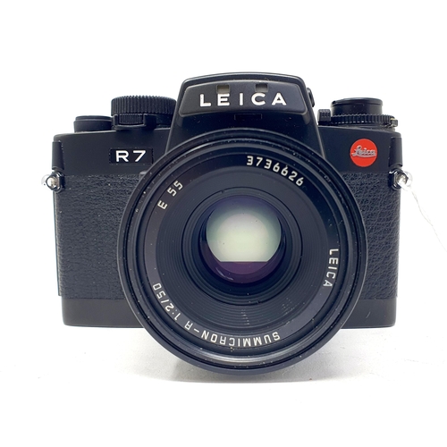 52 - A Leica R7 camera, No. 2012402 with Summicron - R 1:2/50 lens, No. 3736626, and manual
Provenance: F... 