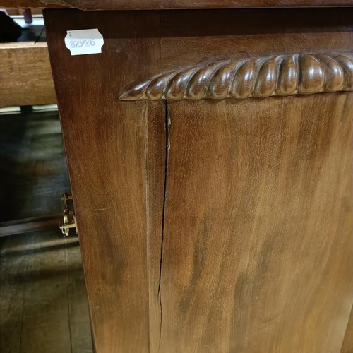 860 - A 19th century mahogany pedestal sideboard, 85 cm  wide