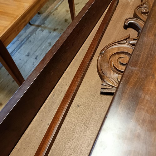 860 - A 19th century mahogany pedestal sideboard, 85 cm  wide