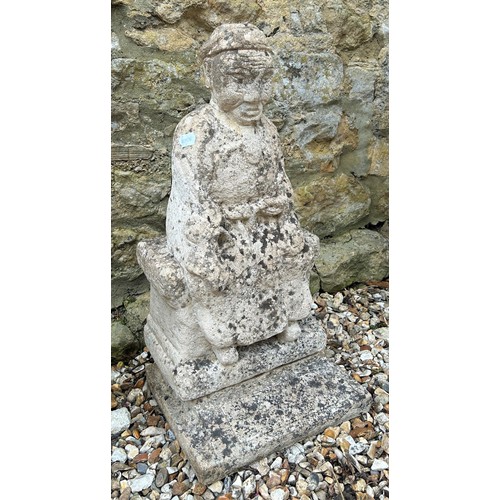 1072 - A composite stone figure of a Buddha, 70 cm high