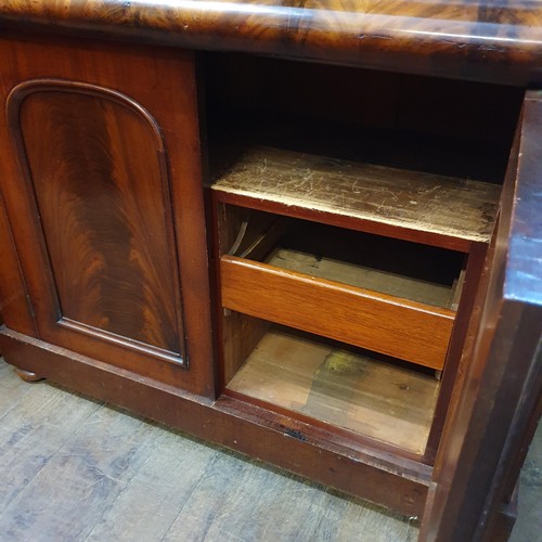 878 - A Victorian mahogany bookcase on cabinet, 110 cm wide