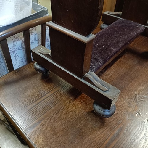 868 - A Victorian campaign style mahogany desk, 115 cm high, 58 cm wide