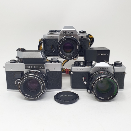 99 - A Nikon FG camera, a Cosina CSR camera and an Exakta RTL 1000 camera (3)