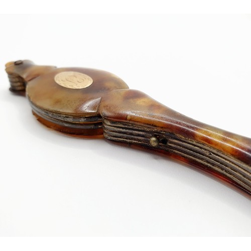 805 - A pair of silver plated and tortoiseshell lorgnettes, 11 cm long