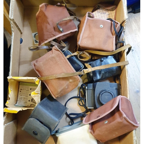 138 - A Cadet Coronet camera, and assorted cameras (box)