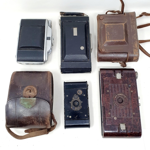 143 - A Kodak bellows camera, and five others (6)