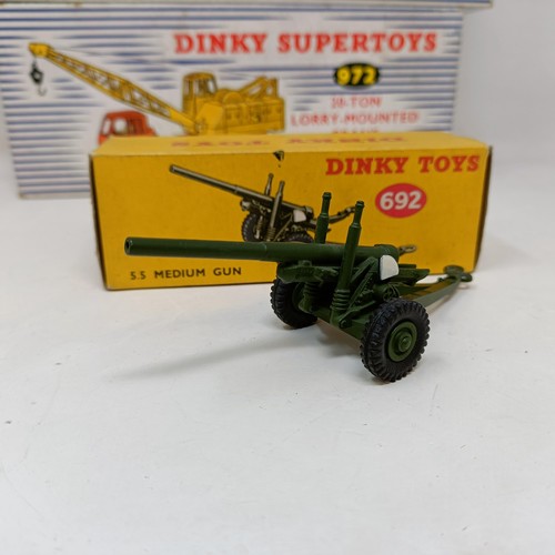 235 - A Dinky Supertoys 20-ton Lorry Mounted Crane No. 972, No. 660, No. 622, No. 651, No. 676, No. 692, N... 