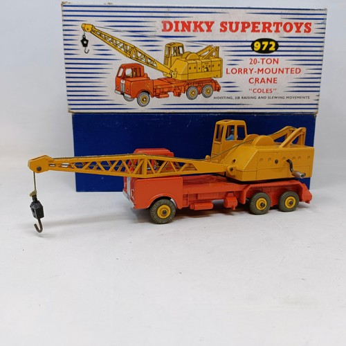 235 - A Dinky Supertoys 20-ton Lorry Mounted Crane No. 972, No. 660, No. 622, No. 651, No. 676, No. 692, N... 