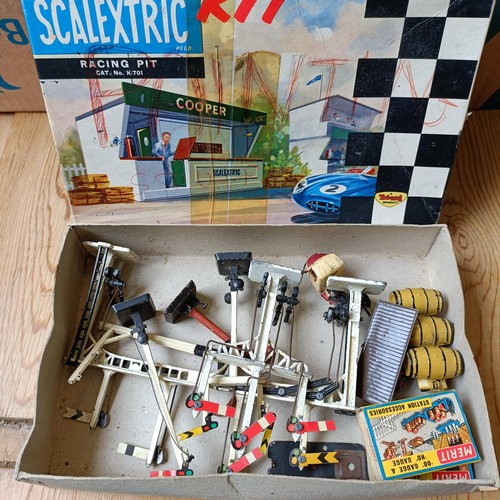 236 - A Scalextric set No 31, a Grand Bridge, two Meccano sets, and assorted other toys, all boxed