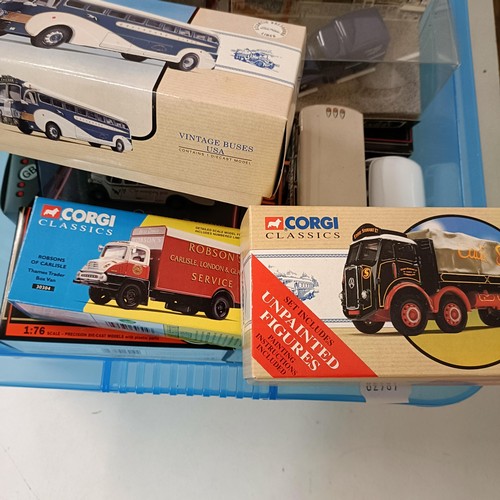 246 - A Corgi Classic Commercial set, No. 97735, 97327, 98462 and assorted other toy cars boxed (box)