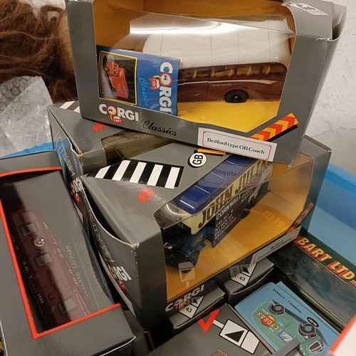 246 - A Corgi Classic Commercial set, No. 97735, 97327, 98462 and assorted other toy cars boxed (box)