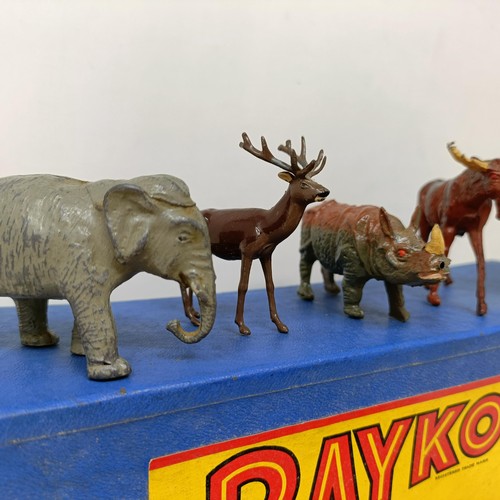 262 - A Bayco building set No. OX, two other Bayco building sets and a small collection of zoo animals (bo... 