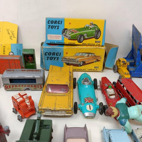 263 - A Corgi Toys Chevolet Impala, No 220, and 152S, boxed, and assorted playworn toys