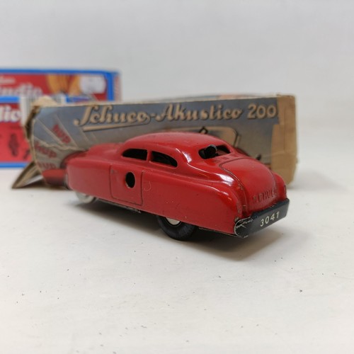 264 - A Schuco clockwork toy car No. 3041 boxed, and four other reproduction Schuco wind-up toys (5)