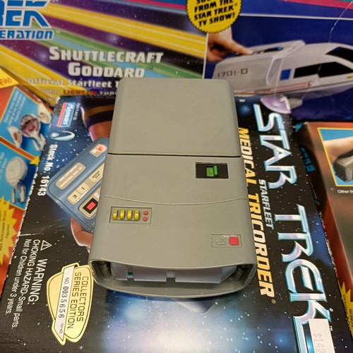 249 - A Star Trek The Next Generation, Shuttlecraft Goddard, a Klingon make up kit, a Medical Tricorder, a... 