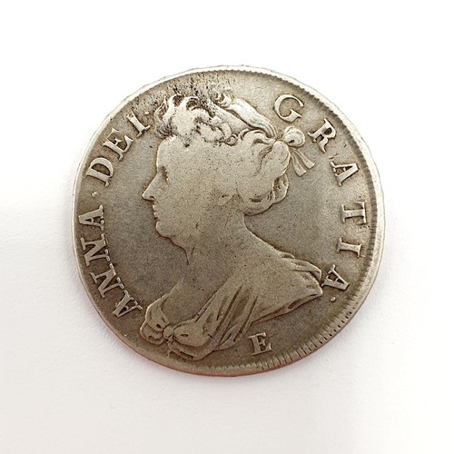 386 - A Queen Anne half crown, E below bust, 1707