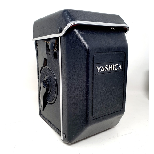160 - A Yashica Mat-124G twin lens camera, and three box cameras (4)