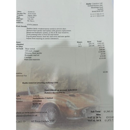 5 - 1997 Jaguar XK8 Convertible
Registration number C4 GGW
Metallic blue with a beige leather interior
A... 