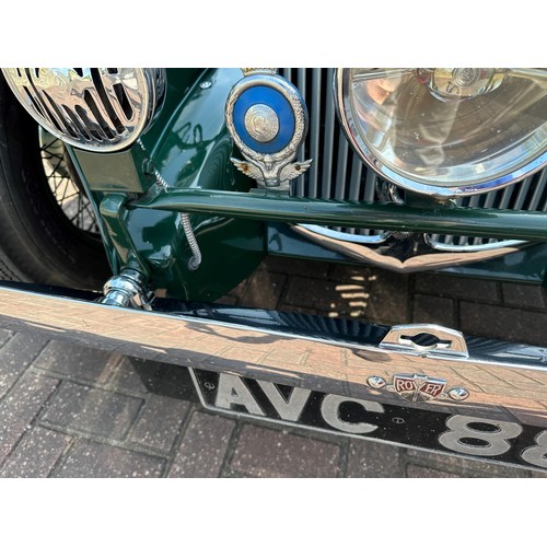 13 - 1935 Rover 14 Special Roadster
Registration number AVC 88
Chassis number 524059
Engine number 623709... 
