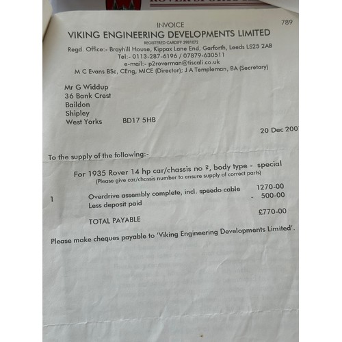 13 - 1935 Rover 14 Special Roadster
Registration number AVC 88
Chassis number 524059
Engine number 623709... 
