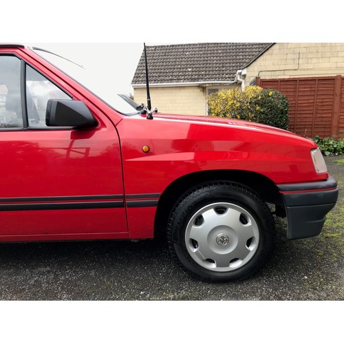 61 - 1992 Vauxhall Nova Merit
Registration number J293 EYA
Red with a grey interior
Just over 35,000 reco... 