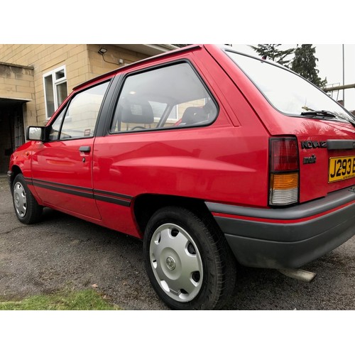 61 - 1992 Vauxhall Nova Merit
Registration number J293 EYA
Red with a grey interior
Just over 35,000 reco... 