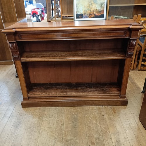 989 - A 19th century mahogany bookcase, with adjustable shelves, 140 cm wide