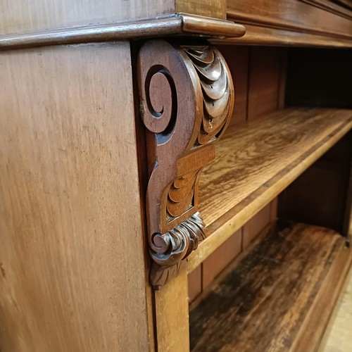 989 - A 19th century mahogany bookcase, with adjustable shelves, 140 cm wide