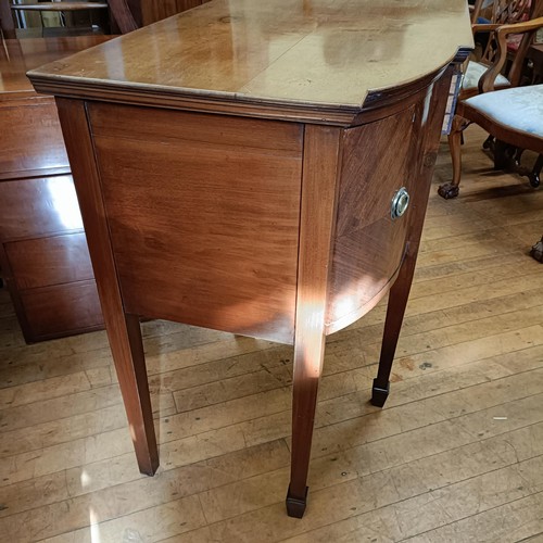 1019 - A mahogany sideboard, 148 cm wide and a mahogany corner cabinet, 70 cm wide