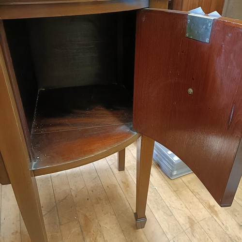 1019 - A mahogany sideboard, 148 cm wide and a mahogany corner cabinet, 70 cm wide