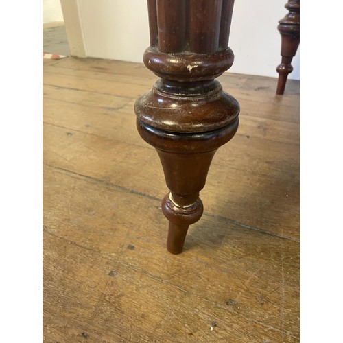 968 - A 19th century mahogany extending dining table, top 125 cm x 120 cm, lacking leaves