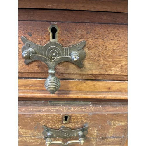 967 - A late Victorian walnut pedestal desk, 108 cm wide