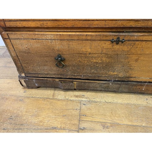 889 - A late Victorian chest, having two short and three long drawers, 108 cm wide