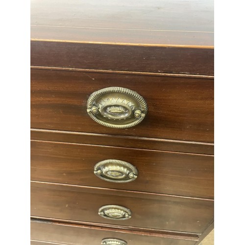 917 - A 19th Century mahogany chest, having four long drawers, 99 cm wide