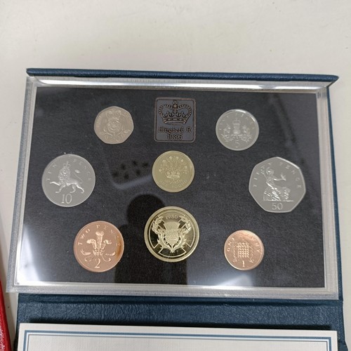 405 - A group of assorted year proof coin sets, various years, 1970 onwards, assorted other coins and a sm... 