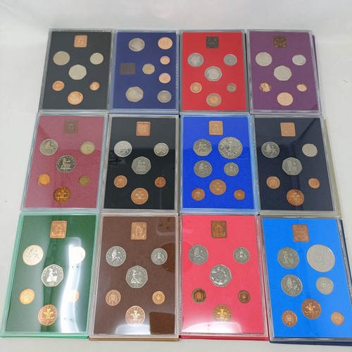 405 - A group of assorted year proof coin sets, various years, 1970 onwards, assorted other coins and a sm... 