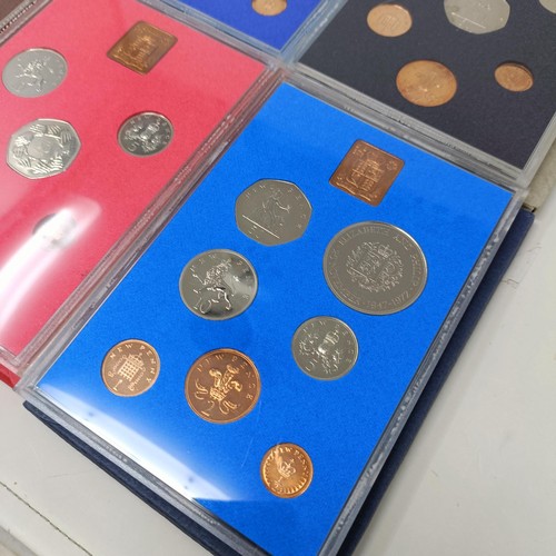 405 - A group of assorted year proof coin sets, various years, 1970 onwards, assorted other coins and a sm... 