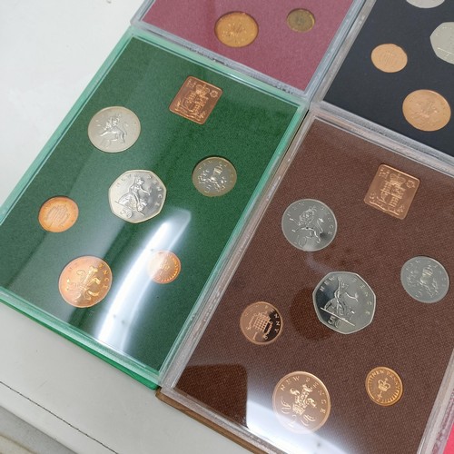 405 - A group of assorted year proof coin sets, various years, 1970 onwards, assorted other coins and a sm... 