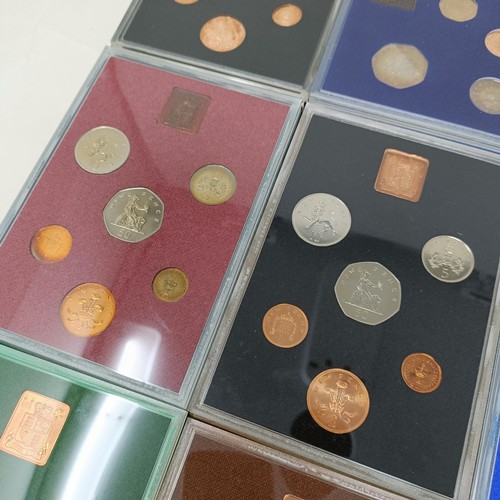 405 - A group of assorted year proof coin sets, various years, 1970 onwards, assorted other coins and a sm... 