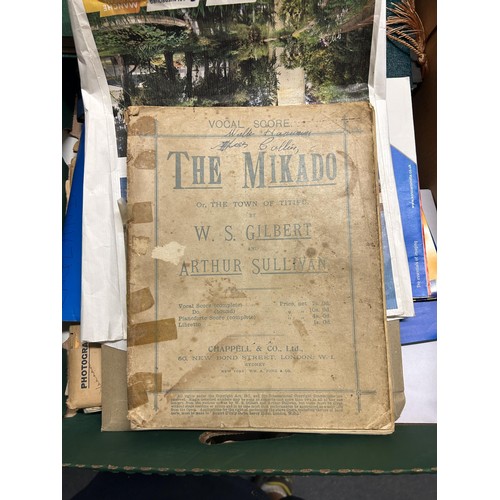 755 - A vintage Mikado poster and assorted other items (qty)