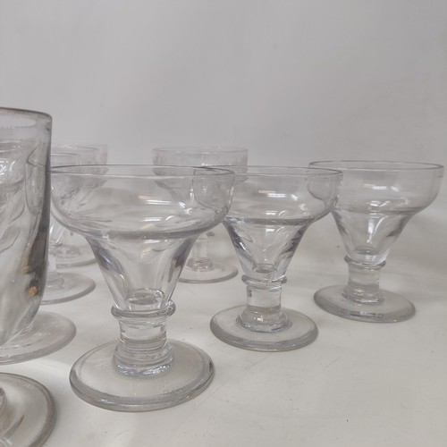 810 - A pair of 19th century glass rummers, and assorted other glassware (box)