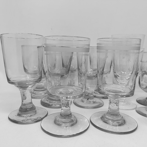 811 - An early 19th century wine glass, and assorted other glassware (box)