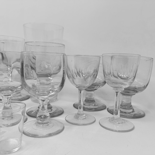 811 - An early 19th century wine glass, and assorted other glassware (box)